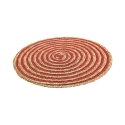 Lot de 6 sets de table ronds en paille tressée Ø38cm Spiral Color 