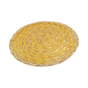 Lot de 6 sets de table ronds en paille tressée Ø38cm Spiral Color 