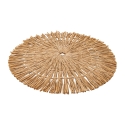 Lot de 6 sets de table ronds effet paille tressée Ø38cm Nature Dimensions