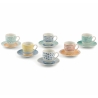 Ensemble de 6 tasses à café en porcelaine avec soucoupe 90ml Marea C Caractéristiques
