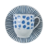Ensemble de 6 tasses à café en porcelaine avec soucoupe 90ml Marea C Dimensions