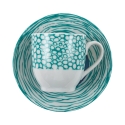 Ensemble de 6 tasses à café en porcelaine avec soucoupe 90ml Marea C 