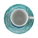 Ensemble de 6 tasses à café en porcelaine avec soucoupe 90ml Marea C 
