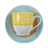 Ensemble de 6 tasses à café en porcelaine avec soucoupe 90ml Marea C 