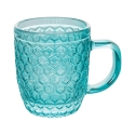 Ensemble de 6 tasses à café en verre coloré 90 ml Geometrie C Dimensions
