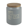 Pot à sel gris avec couvercle en bambou 0,8L Victionary I Offre