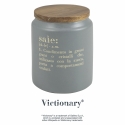 Pot à sel gris avec couvercle en bambou 0,8L Victionary I Remises