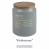 Pot à sel gris avec couvercle en bambou 0,8L Victionary I Remises