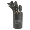 Porte-ustensiles noir avec inscription 8 pièces Victionary C Promotion