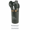 Porte-ustensiles noir avec inscription 8 pièces Victionary C Achat