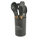 Porte-ustensiles noir avec inscription 8 pièces Victionary C Offre