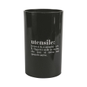 Porte-ustensiles noir avec inscription 8 pièces Victionary C Remises