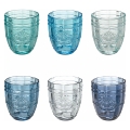 Ensemble de 6 verres à eau 265ml en verre décor arabesque Syrah Ocean Promotion