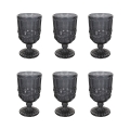 Ensemble de 6 verres à pied 300 ml en verre décor en relief Nobilis C Promotion
