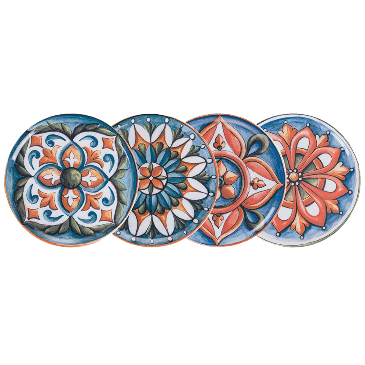 Lot de 4 assiettes à pizza/en porcelaine Ø 33 cm Le Maioliche Promotion