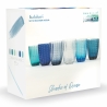 Lot de 6 verres à eau en verre à pois blancs 300ml Kalahari 