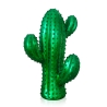 Statue cactus moderne en résine vert métallisé Grymt Promotion