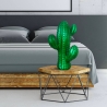 Statue cactus moderne en résine vert métallisé Grymt Vente