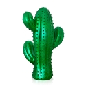 Statue cactus moderne en résine vert métallisé Grymt Remises