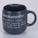 Ensemble de 3 mugs en grès empilables 350 ml avec inscriptions Victionary L Catalogue