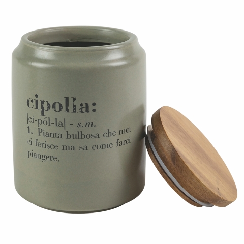 Pot en grès pour oignons avec couvercle 1,6L Victionary F Promotion