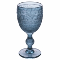 Ensemble de 6 verres à pied en verre coloré 210 ml à surface sculptée New Mexico Modèle