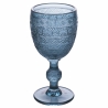 Ensemble de 6 verres à pied en verre coloré 210 ml à surface sculptée New Mexico Modèle