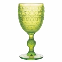 Ensemble de 6 verres à pied en verre coloré 210 ml à surface sculptée New Mexico Dimensions