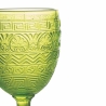 Ensemble de 6 verres à pied en verre coloré 210 ml à surface sculptée New Mexico Achat