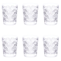 Ensemble de 6 verres à eau en verre texturé 240 ml Marrakech Promotion