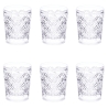 Ensemble de 6 verres à eau en verre texturé 240 ml Marrakech Promotion