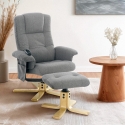 Fauteuil relax ergonomique massant chauffant avec repose-pieds Nairo Vente