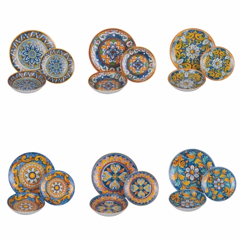 Service de vaisselle 18 pièces en porcelaine pour 6 personnes La Tradizione Promotion