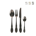 Service de 24 couverts en acier satiné style baroque Wonderland Promotion