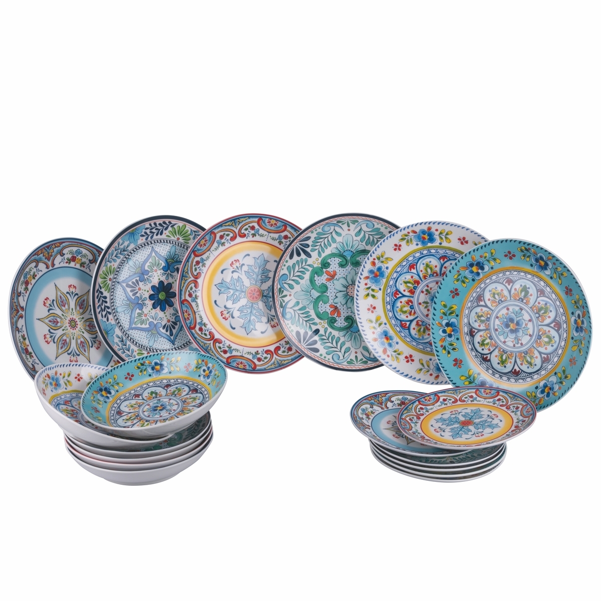 Service de vaisselle 18 pièces en porcelaine pour 6 personnes Andalusia Promotion Service de vaisselle 18 pièces en porcelaine pour 6 personnes Andalusia Promotion