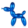 Statue chien ballon bleu en résine effet métal Mira XL Offre