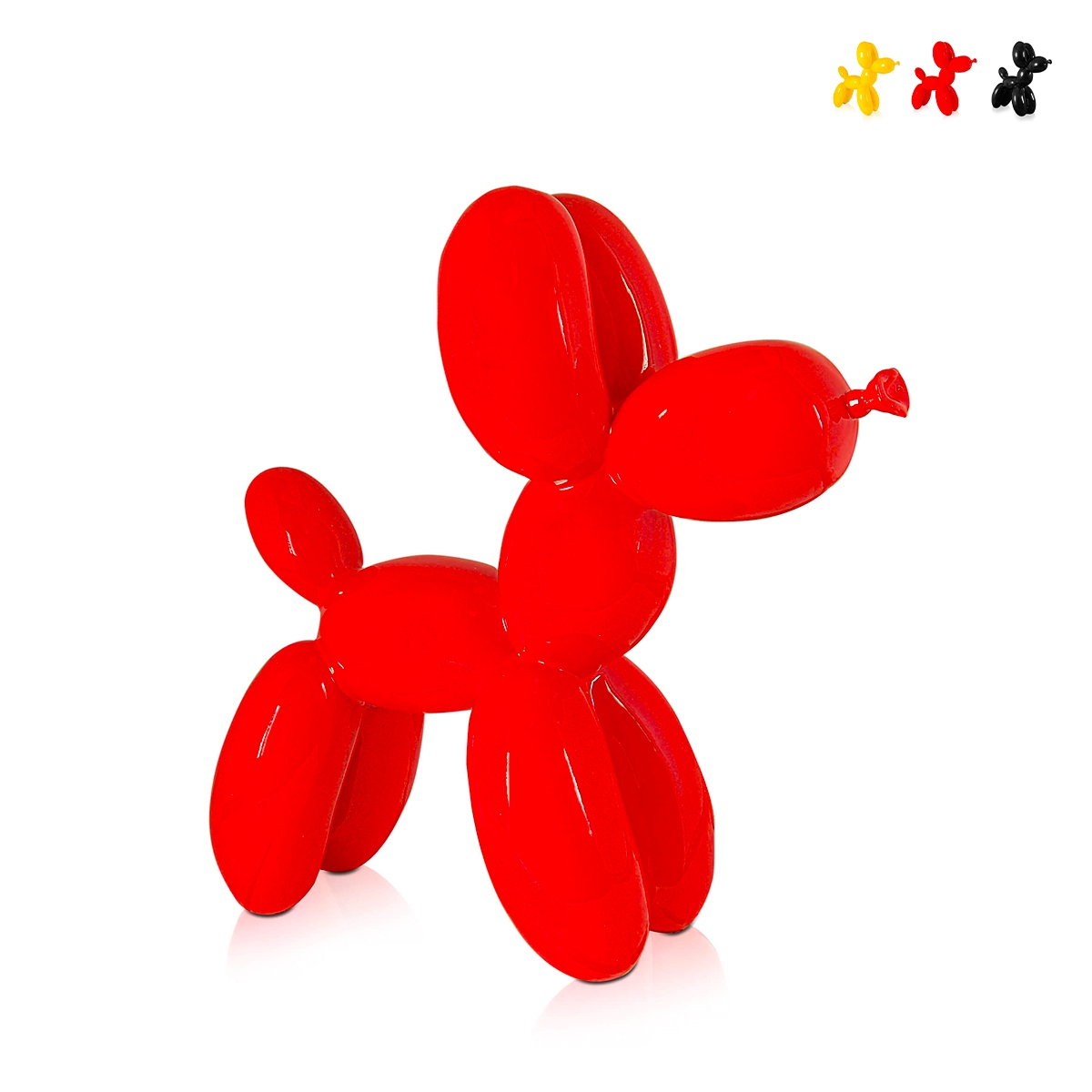 Statue moderne en résine laquée chien ballon Mira-L Prix