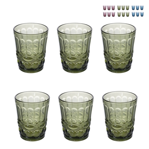 Ensemble de 6 verres à eau 280 ml avec décor en relief Nobilis 2 Promotion