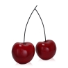 Sculpture couple de cerises en résine laquée rouge pop art Opla Vente