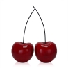Sculpture couple de cerises en résine laquée rouge pop art Opla Offre