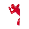 Sculpture murale en résine coureur finition laquée rouge Doro-L Offre