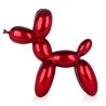 Sculpture chien ballon en résine effet métal Mira-M 
