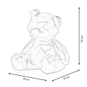 Ours moderne en résine low poly effet nacré Rimo-P Réductions