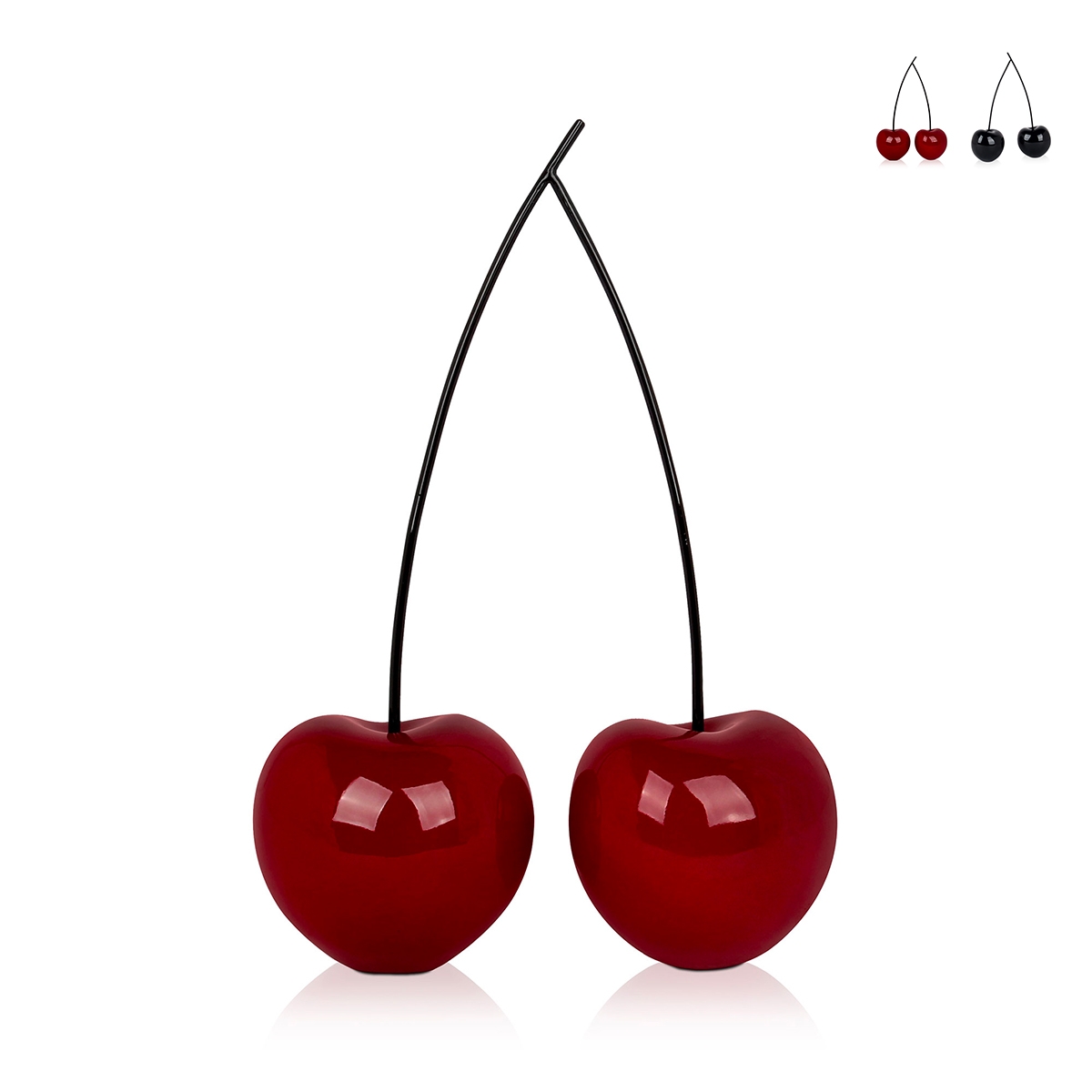 Statue moderne de couple de cerises en résine laquée Alma-L Promotion Statue moderne de couple de cerises en résine laquée Alma-L Promotion