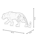Statue panthère low poly sculpture en résine effet métal Kari-M 