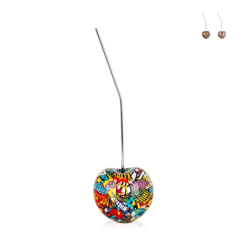 Sculpture cerise en résine statue style pop art bande dessinée MiniKora-PA Promotion