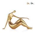 Sculpture moderne en résine effet métal figure féminine Bela-M Promotion