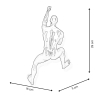 Statuette moderne d'alpiniste en résine laquée à accrocher Vero-L 