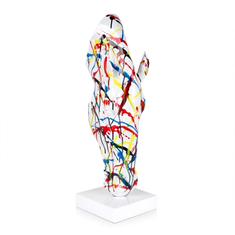 Statue tête de cheval multicolore en résine Knyph-PA Promotion