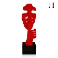Sculpture surréaliste visage masculin en résine laquée Lira-L Promotion